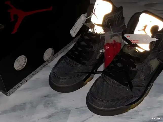 Rep TBK 5 Jordan Off-White Air CT8480-001 Black x 0623